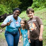 The kids with Merlyn our guide. The kids with Merlyn our guide.