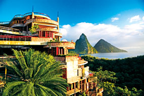 View of Pitons