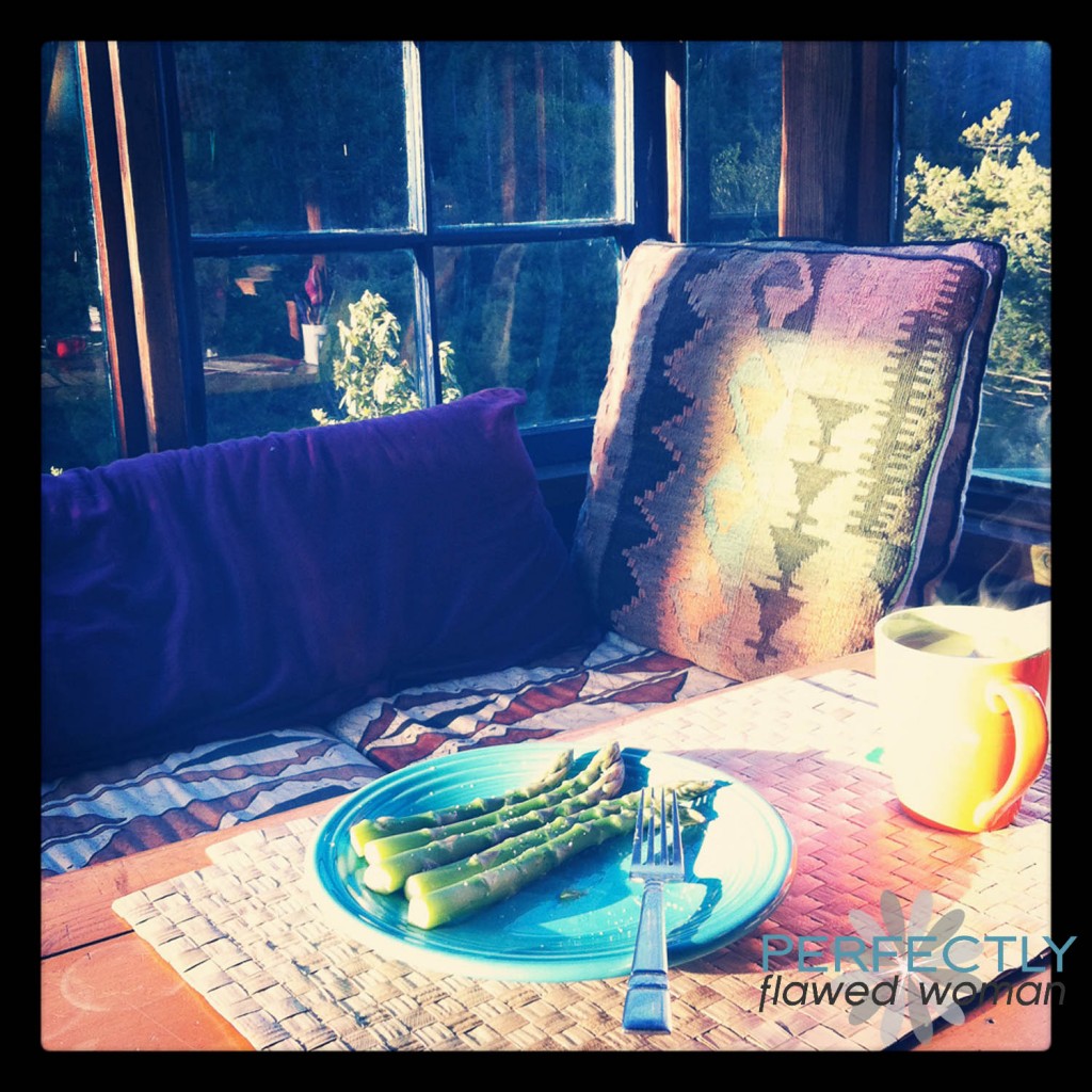 Relaxing breakfast.