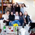 MacCleod Family Vineyard - The girls with George. MacCleod Family Vineyard - The girls with George.