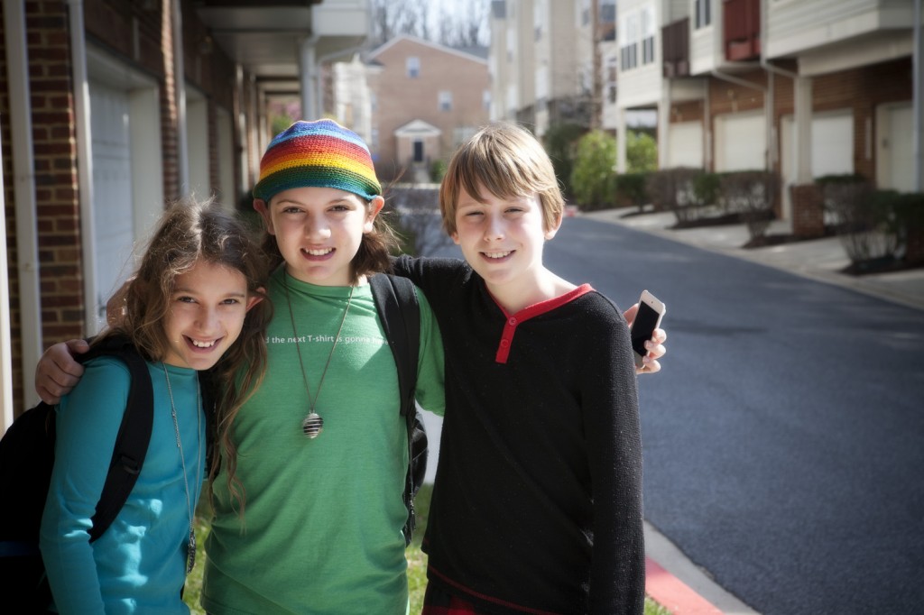 Kids with a friend we visited in Maryland.